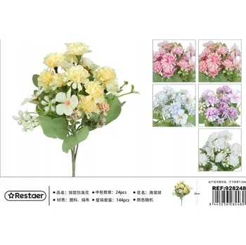 umělá květina Rest.aer - Kytice 5 stonků pivoňky, 28 cm