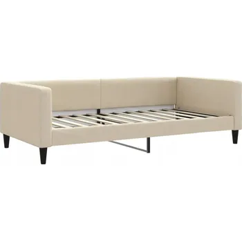 Pohovka Krémová pohovka s funkcí spaní 223 x 110 x 68 cm