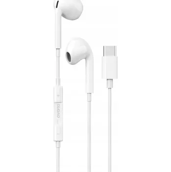 Sluchátka Dudao sluchátka do uší s konektorem USB Typu C, bílá (X14PROT)