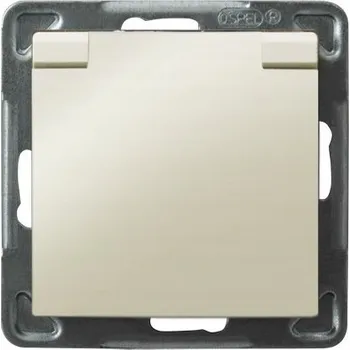 Elektrická zásuvka Ospel béžová nástěnná Elektrická Zásuvka