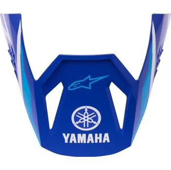 Helma na motorku ALPINESTARS kšilt pro přilby S-M3 YAMAHA kolekce dětská modrá/bílá