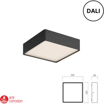 Venkovní osvětlení LED venkovní stropní svítidlo 1890 lm 2700K+3000K IP65 černá REDO NOX 91052-DALI