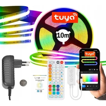LED páska LED pásek 10 m (1x10) COB NEON RGBIC 576 LED/m WIFI TUYA APLIKACE DÁLKOVÝ OVLADAČ SADA