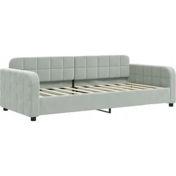 Pohovka Světle šedá pohovka s funkcí spaní 213 x 100 x 71 cm, samet