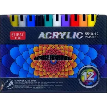 Akrylové popisovače 4 mm 12 barev