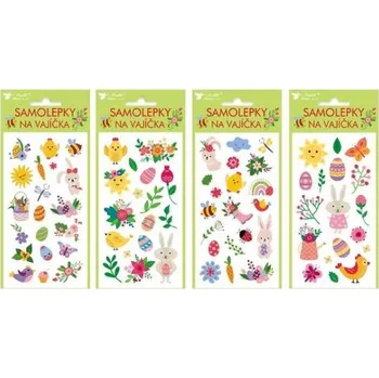 Velikonoční dekorace Velikonoční samolepky na vajíčka 7904 gelové 9 x 19 cm