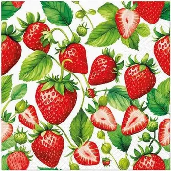 Papírový ubrousek Ubrousky PAW Dekor L (20ks) Strawberriy Kiss