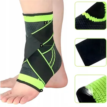 Kompresní Bandáž Na Kotník - Černá/Žlutá KP-39161