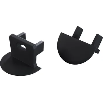 LED lišta Koncovka profilu EC-PROFIL AXIN BLACK WITH HOLE (12-1552-00) GXLP1501 Greenlux