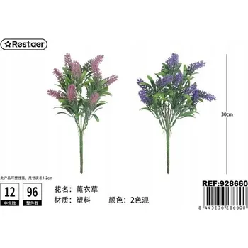 umělá květina Rest.aer - Kytice 5 stonků levandule 32 cm
