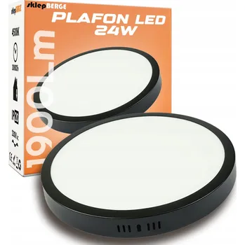 LED panel LED PANELOVÁ LAMPA NÁSTĚNNÝ 24W KULATÁ ČERNÁ 4500K