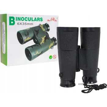 Obraz Černý dalekohled pro děti s nastavitelnou šířkou okulárů a šňůrkou