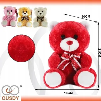 plyšák 21cm plyšový medvídek s mašlí 1 Ks