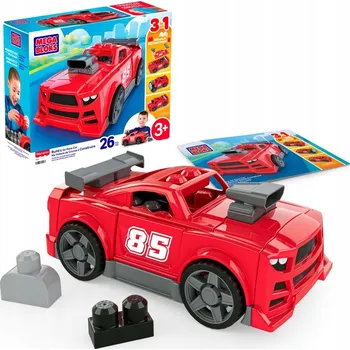 ostatní stavebnice Mega Bloks Závodní auto ke stavění Hračka pro děti 3+ JKG35
