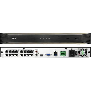 IP kamera BCS-P-NVR1602-A-4K-16P(5L) IP Záznamník 16kanálový NDAA 16MPx PoE HDMI 4K RAID