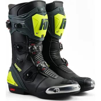 Moto obuv FÜSPORT boty XR1 black/dark grey/fluo yellow - 47