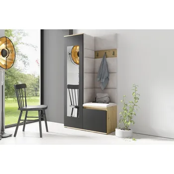 Šatní skříň Předsíňová stěna AMI 13 Žlutá Bílá Bez zrcadla