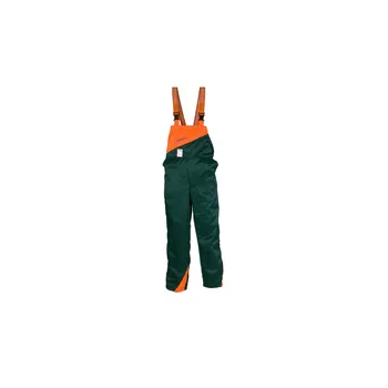 montérky PROFESIONAL Protipořezové kalhoty lacl 54/2 zelená/oranžová