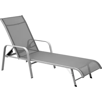 Zahradní lehátko STYLO SD-54826 Zahradní Skládací Lehátko Polohovací Šedé
