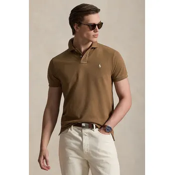 Pánské oblečení Bavlněné polo tričko Polo Ralph Lauren 710680784 hnědá 88X, vel. XXL