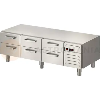 Chladicí podstavec, 1600x650x600 mm, 6 zásuvek GN 1/1 | STALGAST, Linia 700