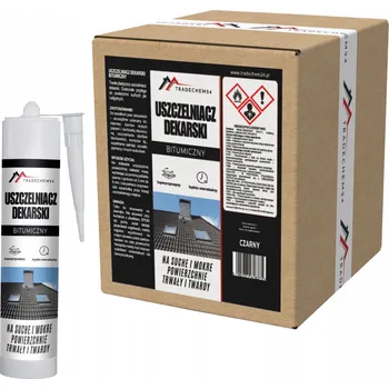 Tmel 12x STŘEŠNÍ TĚSNICÍ TMEL ČERNÝ BITUMENOVÝ SILIKON NA STŘECHY A LEPENKU 300 ML