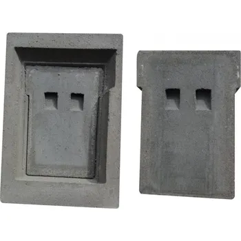 Komínová dvířka Komínová betonová dvoudílná dvířka B3 316 x 248 mm šedá