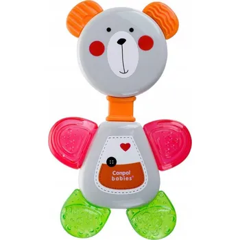 CANPOL 56/139_grey Chrastítko s kousátkem Medvídek ŠEDÝ