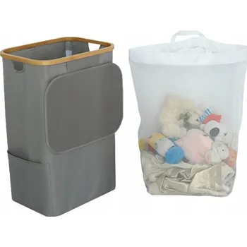 Koš na prádlo Koš na prádlo 100 l šedý 44x33x67 cm