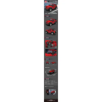 ostatní stavebnice Sada Kostek Autíčko 414ks. Červené