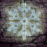 DECOLED LED světelná vločka V, závěsná 3D tisk, pr. 60 cm, ledově bílá