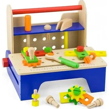 Dřevěná hračka Kufřík s nářadím pro děti Viga Malý kutil, dřevěné nářadí