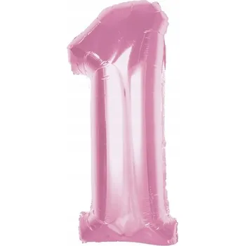 Balónek Fóliový balónek Smart, číslice 1, růžová, 92 cm