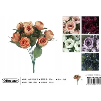 umělá květina Rest.aer - Kytice 10 pivoněk ve tvaru hvězdice 39 CM