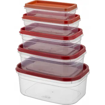 Dóza na potraviny Sada obdélníkových dóz KLIC BOX 5 ks GALICJA