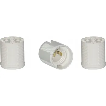 Objímka na žárovku Objímka E27 TĚLO se závitem 40mm termoplastická patice žárovky E27