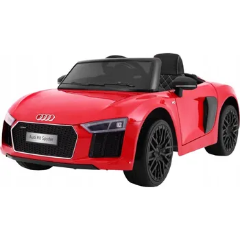 Dětské elektrovozidlo Audi R8 Spyder na akumulátor Červený Lak + Dálkové Ovládání + EVA kola + Plynulý Rozjezd +