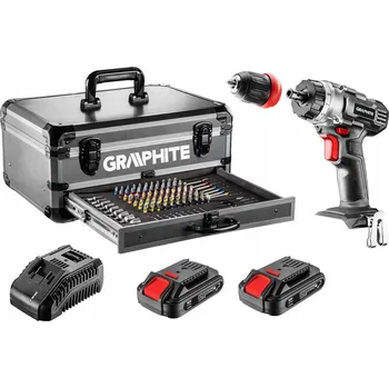 Aku Šroubovák GRAPHITE 18 V 2,00 Ah, sada 2 akumulátory