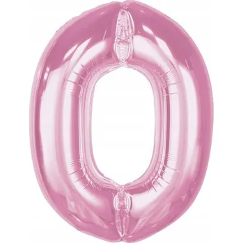 Balónek Fóliový balónek GoDan číslice 0, 91 cm (36"), růžový