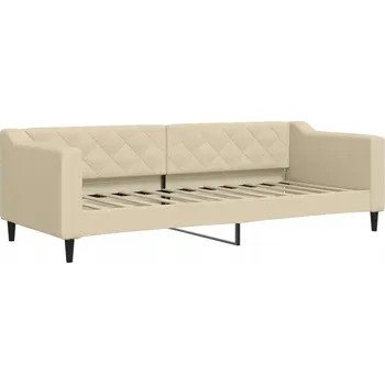 Pohovka Krémová pohovka s funkcí spaní 223 x 90 x 67 cm