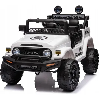 Dětské elektrovozidlo Dětské elektrické auto Toyota FJ Cruiser Bílé + Dálkové ovládání + Pohon 4x4 + Audio LED + EVA kola +