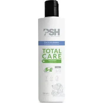 Kosmetika pro psa PSH Šampon Total care 5v1 300ml (Šampon pro všechny typy srsti: Čistí, vyživuje, regeneruje, revitalizuje a dodává objem.)