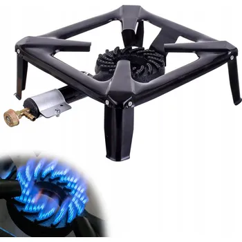 Turistický vařič PLYNOVÝ TABURET VAŘIČ 30X30CM LITINOVÝ HOŘÁK BEZ HADICE PRO VAŘENÍ