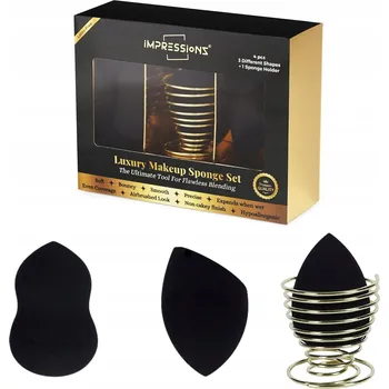 Houbička na make-up Houbičky na make-up, sada mixérů s držákem, houbička na podklad 4 ks