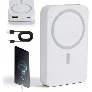 Powerbanka MAGNETICKÁ POWERBANKA 10000MAH SKLÁDACÍ STOJÁNEK LED TECHNOLOGIE PŘENOSNÁ