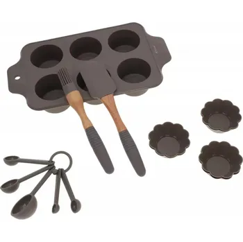 Forma na pečení SADA NA PEČENÍ MUFFINŮ SILIKONOVÁ FORMA KOŠÍČKY DOPLŇKY DO KUCHYNĚ