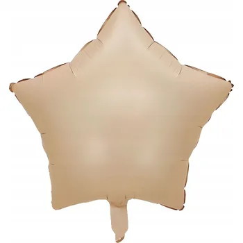Balónek FÓLIOVÝ BALÓNEK HVĚZDA BÉŽOVÁ dekorace HELIUM BOHO