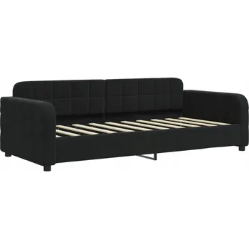 Pohovka Černá pohovka s funkcí spaní 213 x 100 x 71 cm, samet