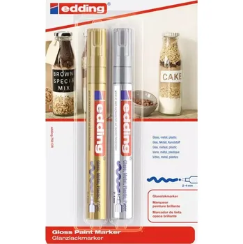 Olejový popisovač, vícebarevný Edding, 2 ks