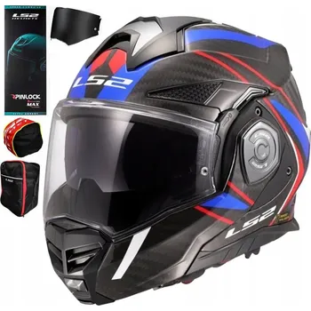 Helma na motorku LS2 MOTOCYKLOVÁ PŘILBA VÝKLOPNÁ / OTEVÍRACÍ 2 SKLA FF901 ADVANT X C FUTURE II BLUE 2XL